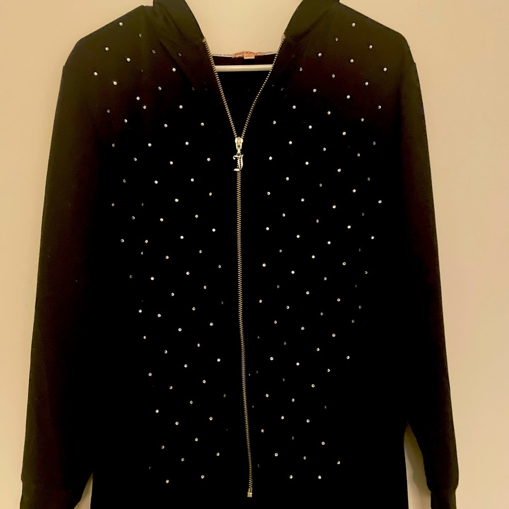 Juicy Couture zip up with rhinestones size small